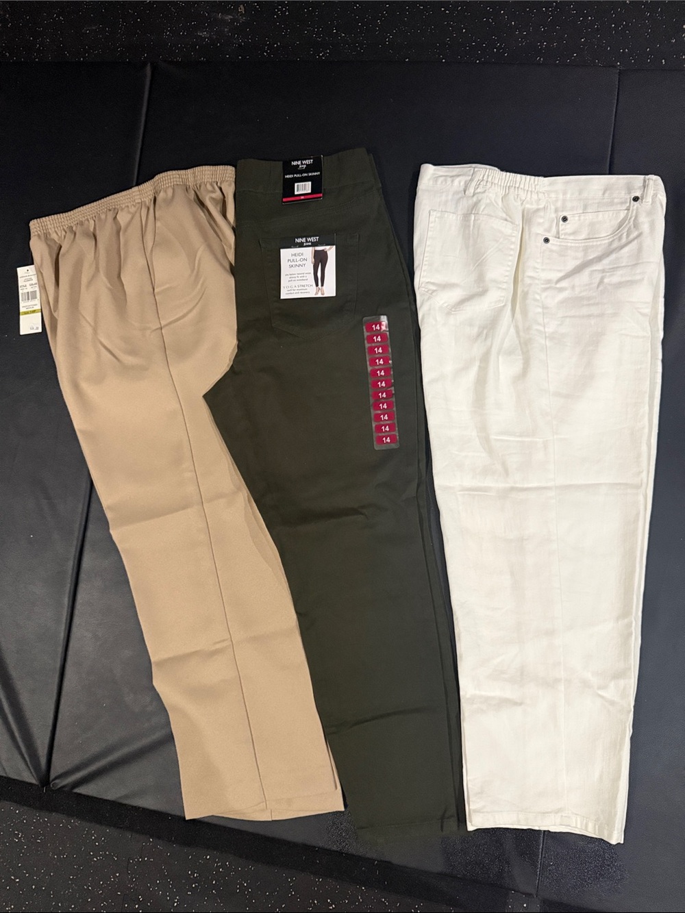 NWT- lot of 3- women’s size 14P Pants - Khaki, Olive, White